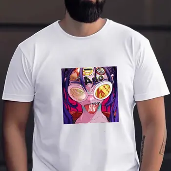 Ado Spevák Print T Shirt Tlač Vintage T-shirt Lete Muži Ženy Tričko Streetwear Bežné Cartoon Krátky Rukáv Muž Sweatsh Topy