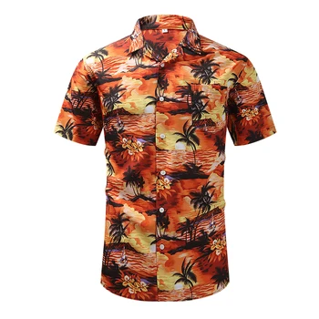 Nové Havajské Kvet pánske Tričko Printed Krátkym rukávom Letné Beach Ležérne Módne Oblečenie Pre Mladých A Stredného veku Ľudia