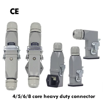 Ťažká Zapojte Konektor 4+1pin 5pin 10A elektrické konektory obdĺžnikové letectva plug